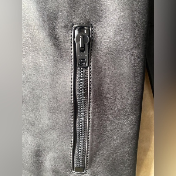 NWT Coach Outlet Black Leather Racer Jacket XS Timeless Classic Retail $995 - Picture 10 of 12